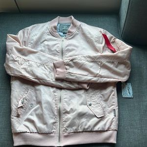 Dusty pink bomber